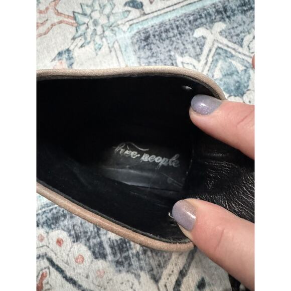 Free People Mara Combat Lace Up Boots Taupe Leather Sz 38 - Picture 3 of 10